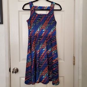 Bobeau Patterned Dress (Size M)
